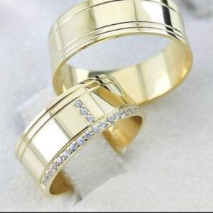 alianças em ouro 18k modelo soberania luxuosa